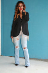 BACK TO BUSINESS BLACK BLAZER - Royale Girl Boutique