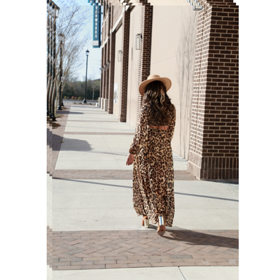 FLOW WITH ME LEOPARD MAXI DRESS - Royale Girl Boutique